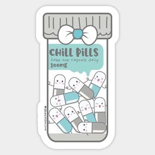 chill pills cute pills cartoon Sticker